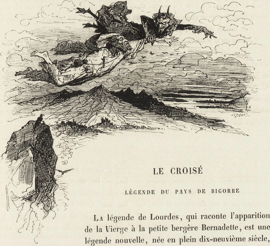 An illustration from La vie hors de chez soi (comédie de notre temps) l'hiver, le printemps, l'été, l'automne; études au crayon et à la plume, 1876, leaf 500