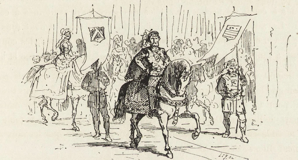 An illustration from La vie hors de chez soi (comédie de notre temps) l'hiver, le printemps, l'été, l'automne; études au crayon et à la plume, 1876, leaf 502