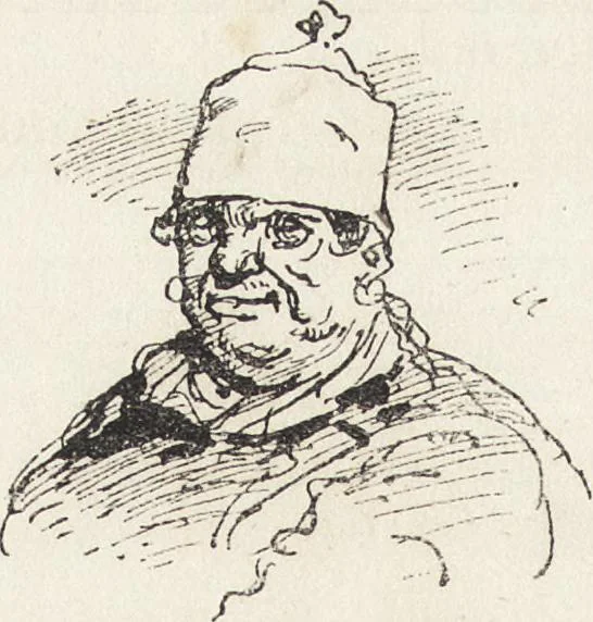 An illustration from La vie hors de chez soi (comédie de notre temps) l'hiver, le printemps, l'été, l'automne; études au crayon et à la plume, 1876, leaf 529