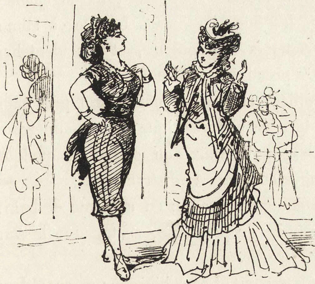 An illustration from La vie hors de chez soi (comédie de notre temps) l'hiver, le printemps, l'été, l'automne; études au crayon et à la plume, 1876, leaf 532