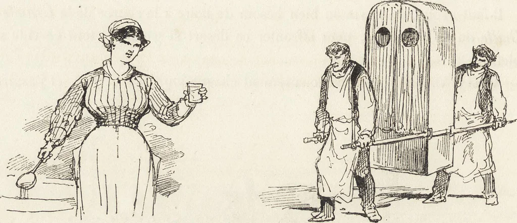 An illustration from La vie hors de chez soi (comédie de notre temps) l'hiver, le printemps, l'été, l'automne; études au crayon et à la plume, 1876, leaf 621