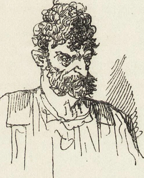 An illustration from La vie hors de chez soi (comédie de notre temps) l'hiver, le printemps, l'été, l'automne; études au crayon et à la plume, 1876, leaf 632