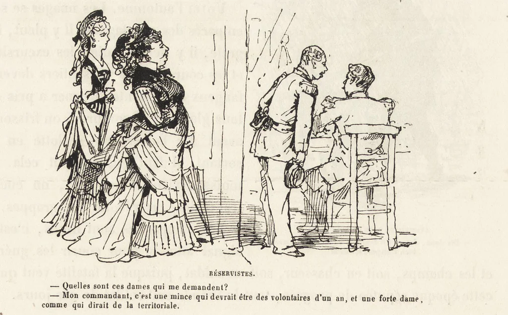 An illustration from La vie hors de chez soi (comédie de notre temps) l'hiver, le printemps, l'été, l'automne; études au crayon et à la plume, 1876, leaf 651