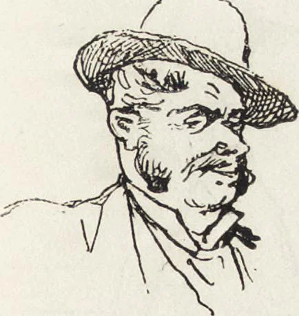An illustration from La vie hors de chez soi (comédie de notre temps) l'hiver, le printemps, l'été, l'automne; études au crayon et à la plume, 1876, leaf 92