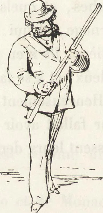 An illustration from La vie hors de chez soi (comédie de notre temps) l'hiver, le printemps, l'été, l'automne; études au crayon et à la plume, 1876, leaf 93