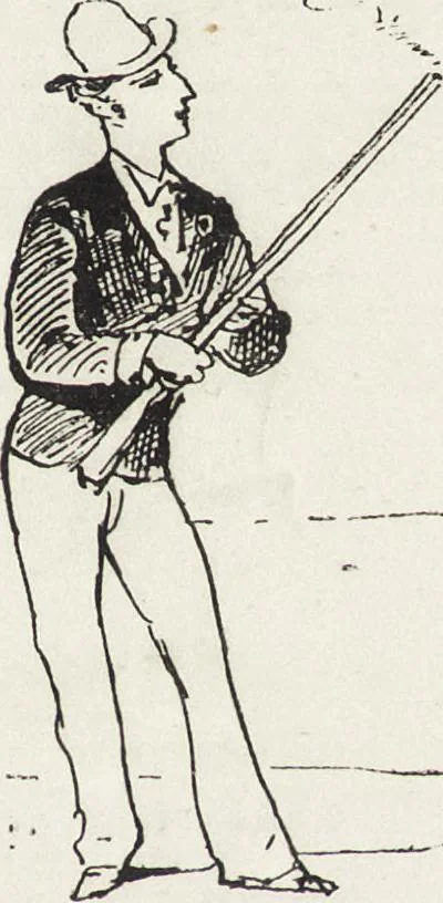 An illustration from La vie hors de chez soi (comédie de notre temps) l'hiver, le printemps, l'été, l'automne; études au crayon et à la plume, 1876, leaf 94