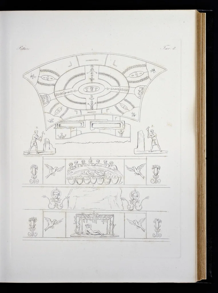 An illustration from Storia della arte cristiana nei primi otto secoli della chiesa, 1872, leaf 160