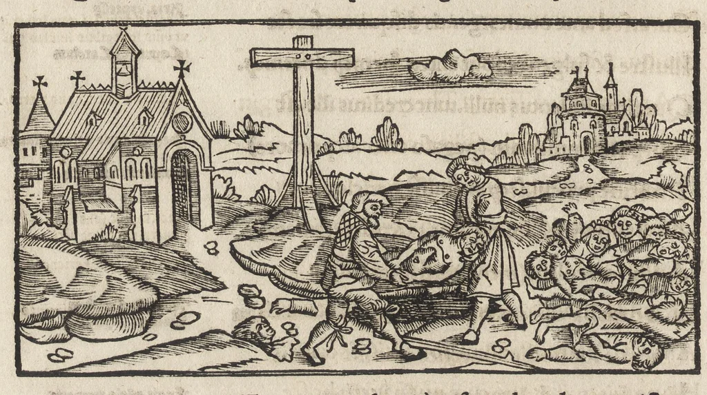 An illustration from Nanceidos : opus de bello Nanceiano, hac primum exaratvra elimatissime nvperrime in lvcem emissvm, 1518, leaf 247