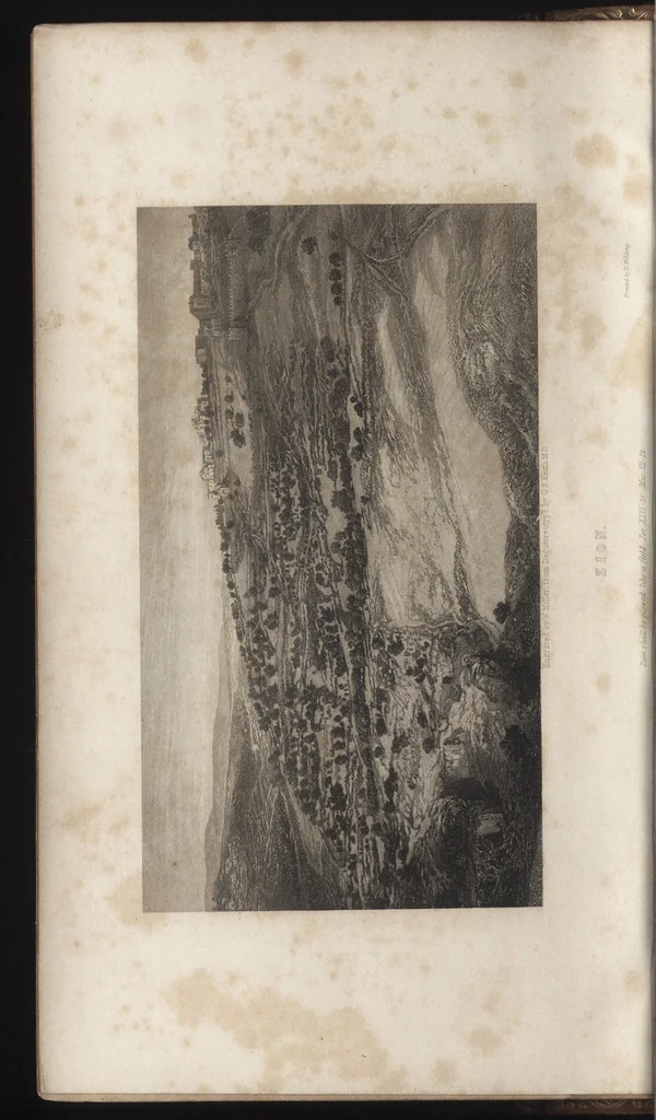 An illustration from Evidence of the truth of the Christian religion : derived from the literal fulfilment of prophecy : particularly as illustrated by the history of the Jews, and by the discoveries of recent travellers, 1848, leaf 7