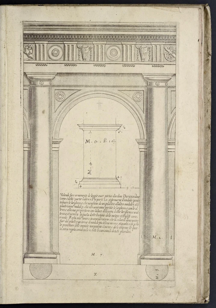 An illustration from Regola delli cinque ordini d'architettura, 1635, leaf 22
