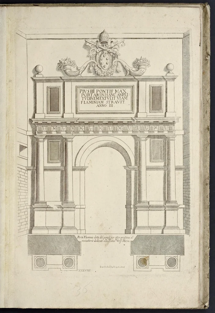 An illustration from Regola delli cinque ordini d'architettura, 1635, leaf 80