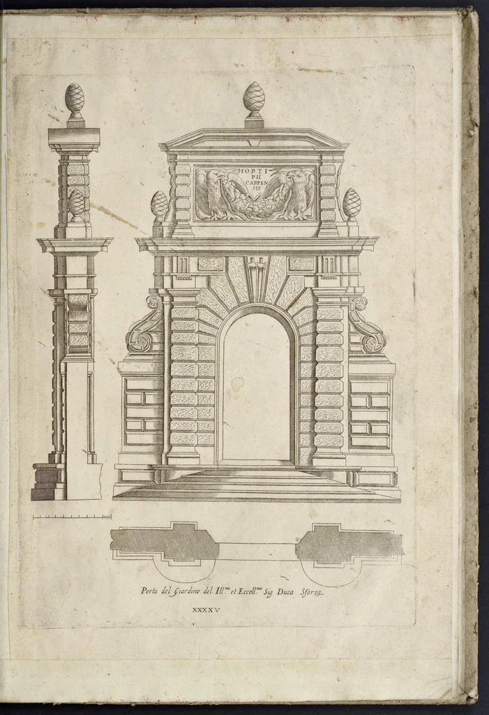 An illustration from Regola delli cinque ordini d'architettura, 1635, leaf 92