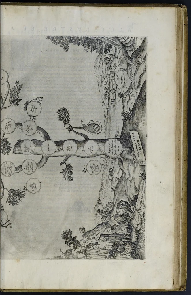 An illustration from Delle famiglie nobili napoletane, 1580, leaf 214