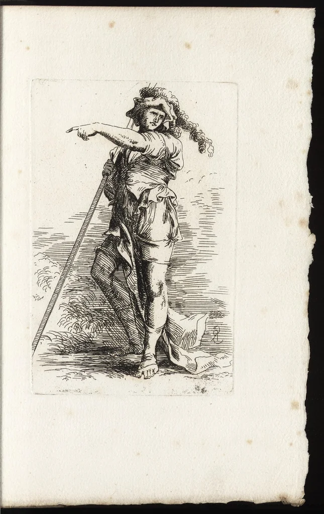 An illustration from Salvator Rosa's sketches, 1700, leaf 34