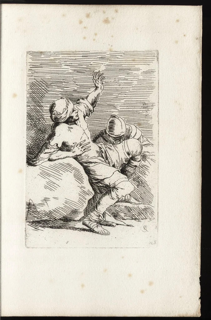 An illustration from Salvator Rosa's sketches, 1700, leaf 38