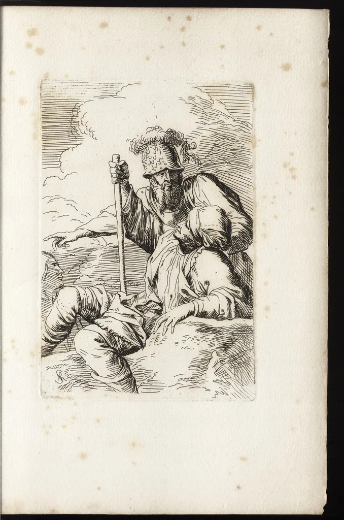 An illustration from Salvator Rosa's sketches, 1700, leaf 40