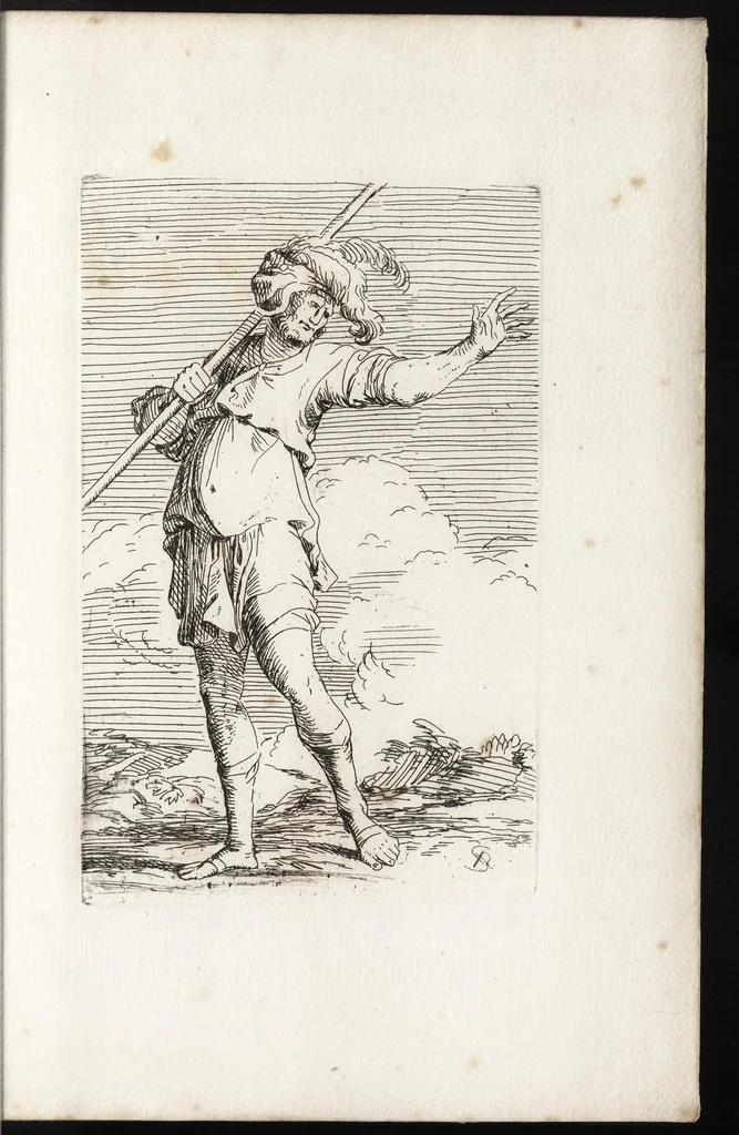 An illustration from Salvator Rosa's sketches, 1700, leaf 48