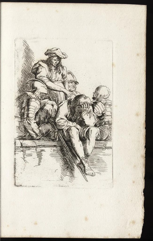 An illustration from Salvator Rosa's sketches, 1700, leaf 54