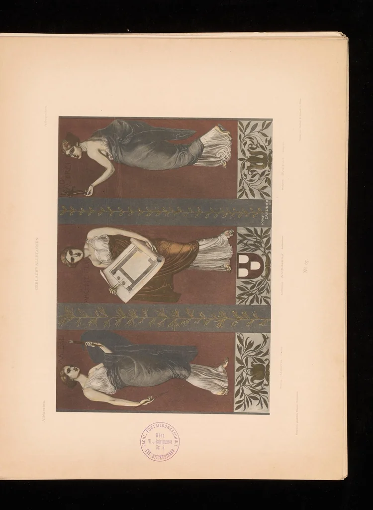 An illustration from Allegorien, neue Folge. Originalentwv̈rfe von namhaften modernen Kv̈nstlern, 1900, leaf 142