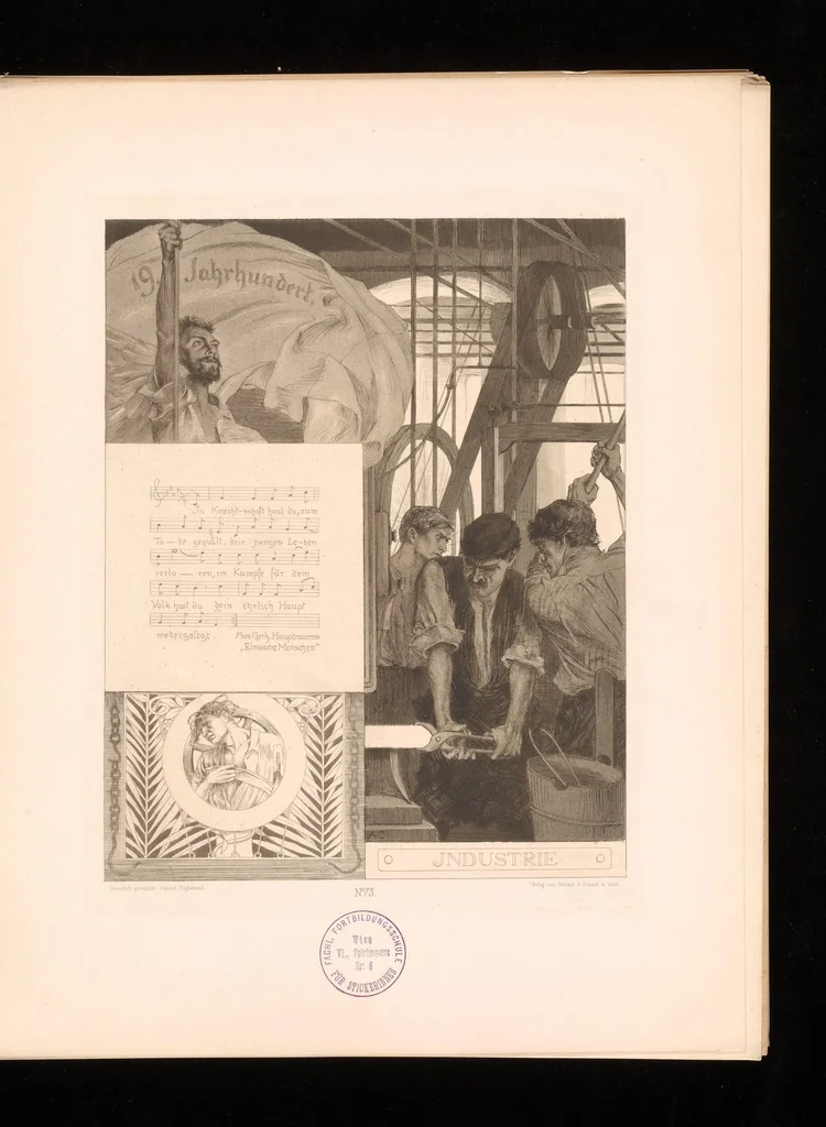 An illustration from Allegorien, neue Folge. Originalentwv̈rfe von namhaften modernen Kv̈nstlern, 1900, leaf 154