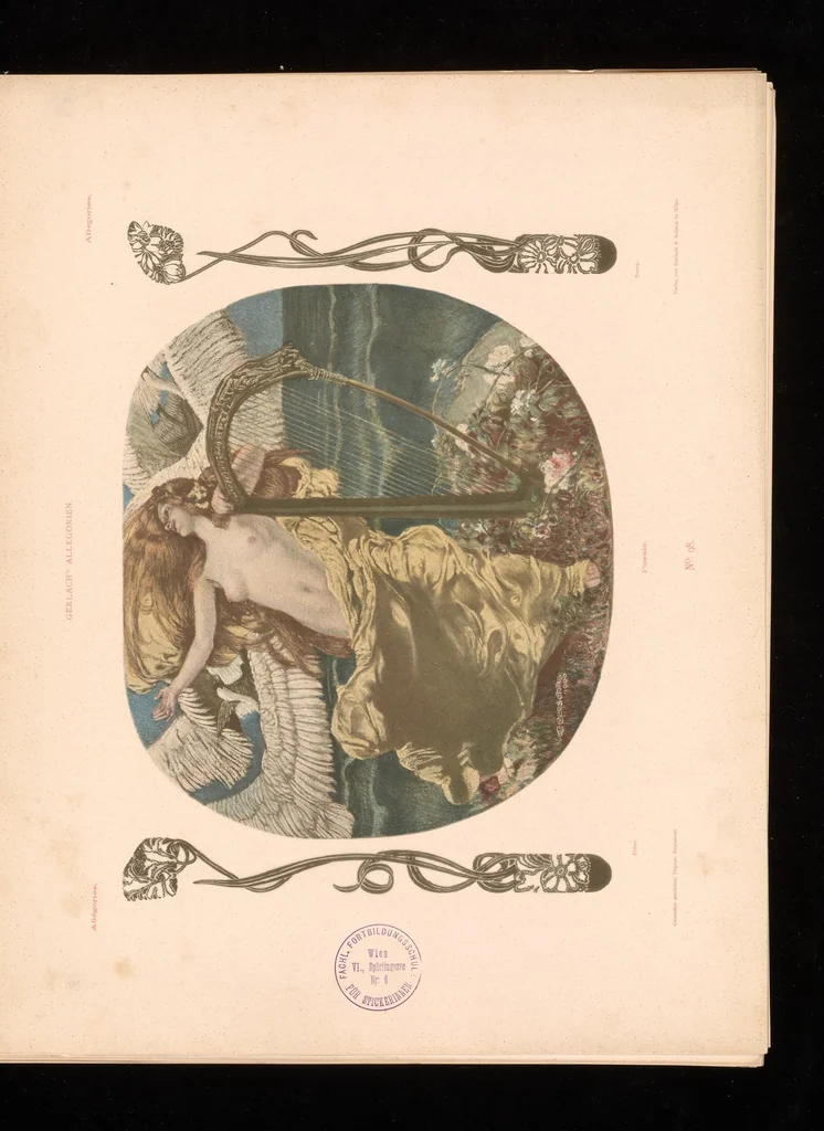 An illustration from Allegorien, neue Folge. Originalentwv̈rfe von namhaften modernen Kv̈nstlern, 1900, leaf 204