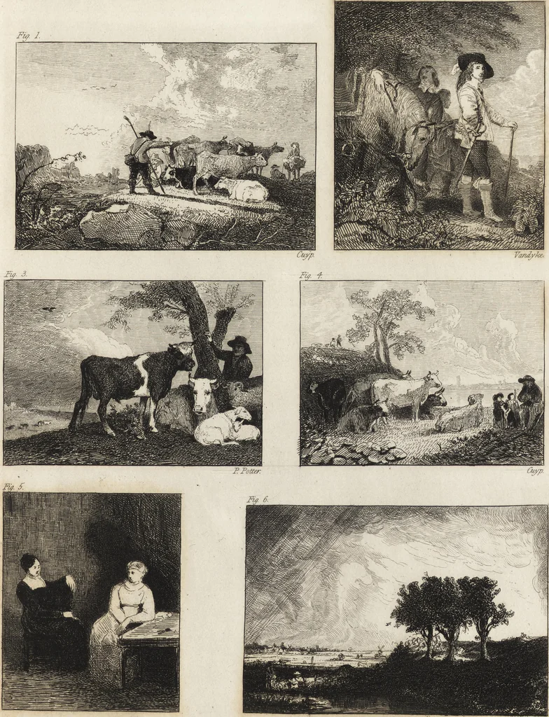 An illustration from A practical treatise on painting : in three parts ; consisting of hints on composition, chiaroscuro, and colouring ; the whole illustrated by examples from the Italian, Venetian, Flemish, and Dutch schools, 1827, leaf 130