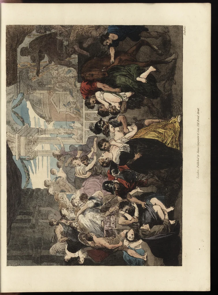 An illustration from A practical treatise on painting : in three parts ; consisting of hints on composition, chiaroscuro, and colouring ; the whole illustrated by examples from the Italian, Venetian, Flemish, and Dutch schools, 1827, leaf 236