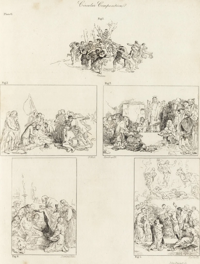 An illustration from A practical treatise on painting : in three parts ; consisting of hints on composition, chiaroscuro, and colouring ; the whole illustrated by examples from the Italian, Venetian, Flemish, and Dutch schools, 1827, leaf 56