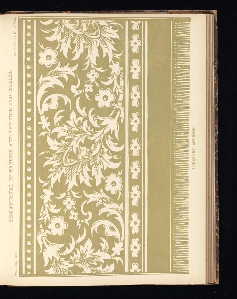 An illustration from Journal of fabrics and textile industries, 1882, leaf 222