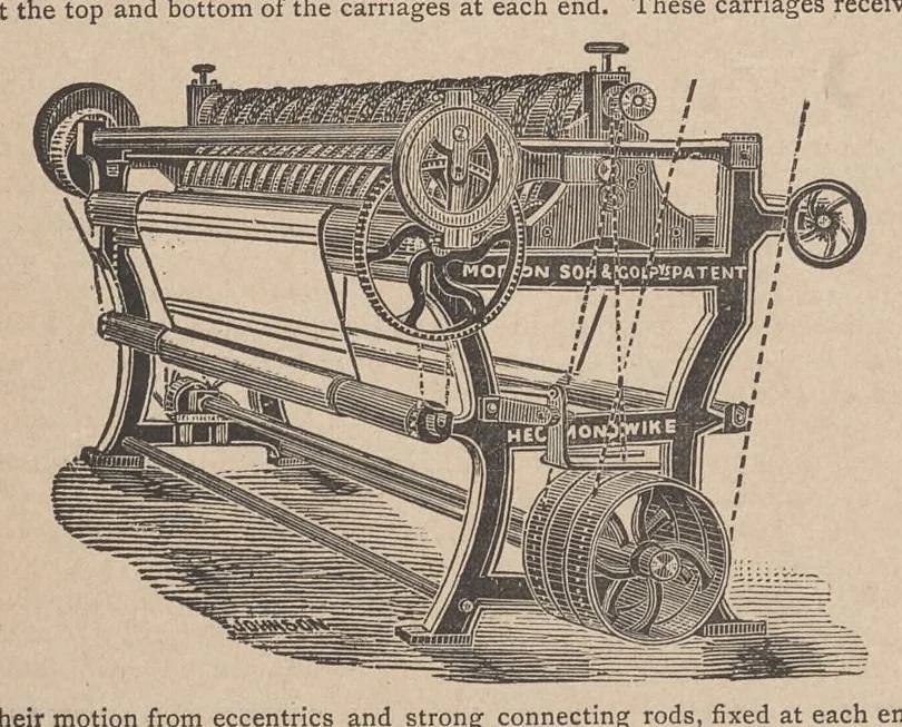 An illustration from Journal of fabrics and textile industries, 1882, leaf 277