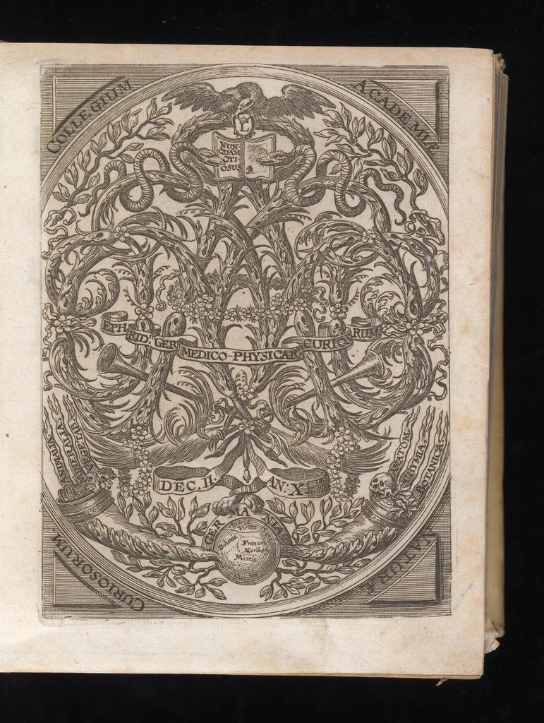 An illustration from Miscellanea curiosa, sive, Ephemeridum medico-physicarum Germanicarum, 1677, leaf 8