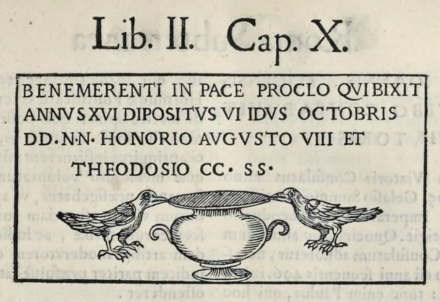 An illustration from Roma svbterranea novissima : in qva post Antonivm Bosivm antesignanvm, Io. Severanvm congreg. oratorii presbytervm, et celebres alios scriptores : antiqva Christianorvm et praecipue martyrun cœmeteria, titvli, monimenta, epitaphia, inscriptiones ac nobiliora sanctorvm sepvlchra, sex libris distincta illustrantvr et qvamplvrimae res ecclesiasticae iconibvs graphice describuntur, ac multiplici tum sacra, tum profana eruditione declarantur : cum duplici indice, capitum & rerum locupletissimo : opera et stvdio, 1651, leaf 364