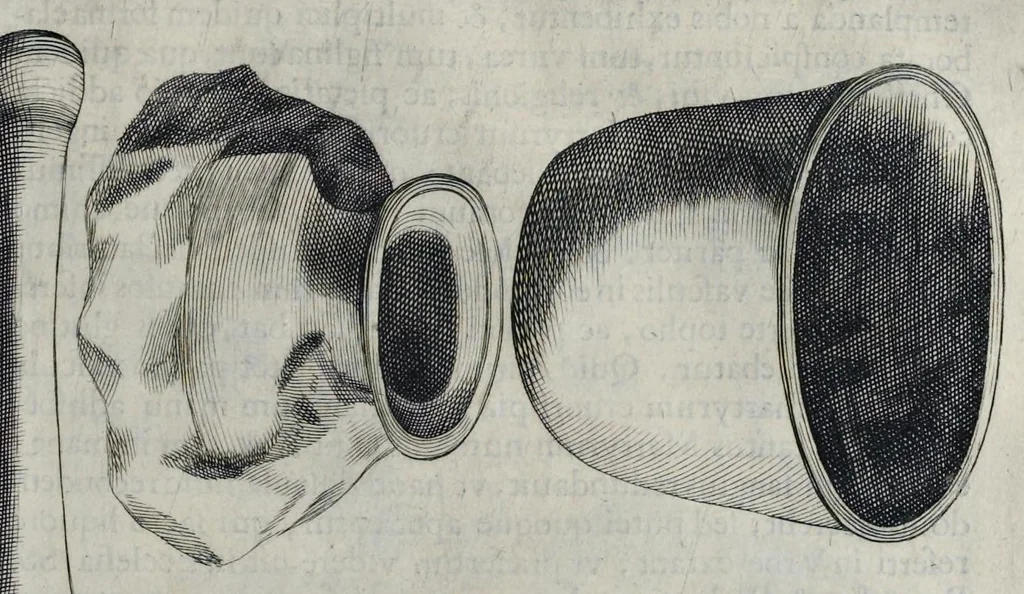 An illustration from Roma svbterranea novissima : in qva post Antonivm Bosivm antesignanvm, Io. Severanvm congreg. oratorii presbytervm, et celebres alios scriptores : antiqva Christianorvm et praecipue martyrun cœmeteria, titvli, monimenta, epitaphia, inscriptiones ac nobiliora sanctorvm sepvlchra, sex libris distincta illustrantvr et qvamplvrimae res ecclesiasticae iconibvs graphice describuntur, ac multiplici tum sacra, tum profana eruditione declarantur : cum duplici indice, capitum & rerum locupletissimo : opera et stvdio, 1651, leaf 530