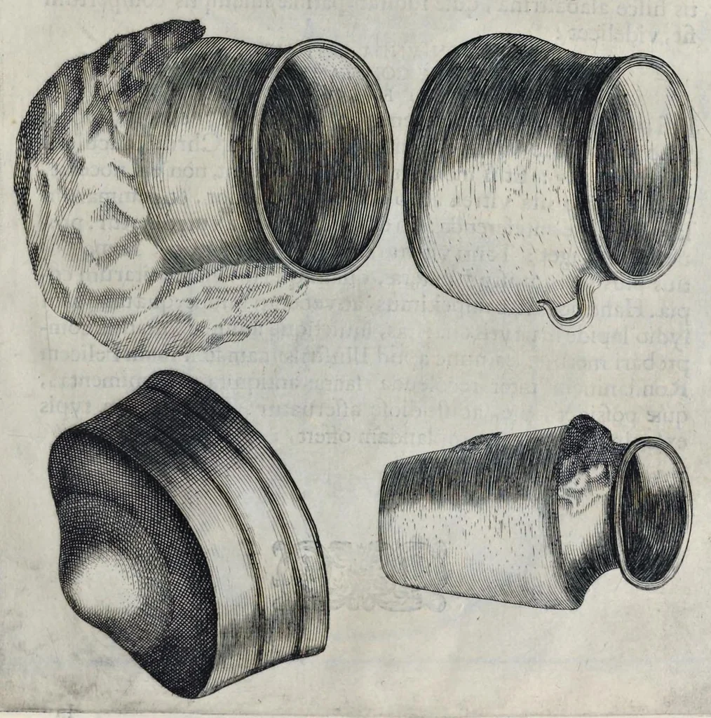 An illustration from Roma svbterranea novissima : in qva post Antonivm Bosivm antesignanvm, Io. Severanvm congreg. oratorii presbytervm, et celebres alios scriptores : antiqva Christianorvm et praecipue martyrun cœmeteria, titvli, monimenta, epitaphia, inscriptiones ac nobiliora sanctorvm sepvlchra, sex libris distincta illustrantvr et qvamplvrimae res ecclesiasticae iconibvs graphice describuntur, ac multiplici tum sacra, tum profana eruditione declarantur : cum duplici indice, capitum & rerum locupletissimo : opera et stvdio, 1651, leaf 534