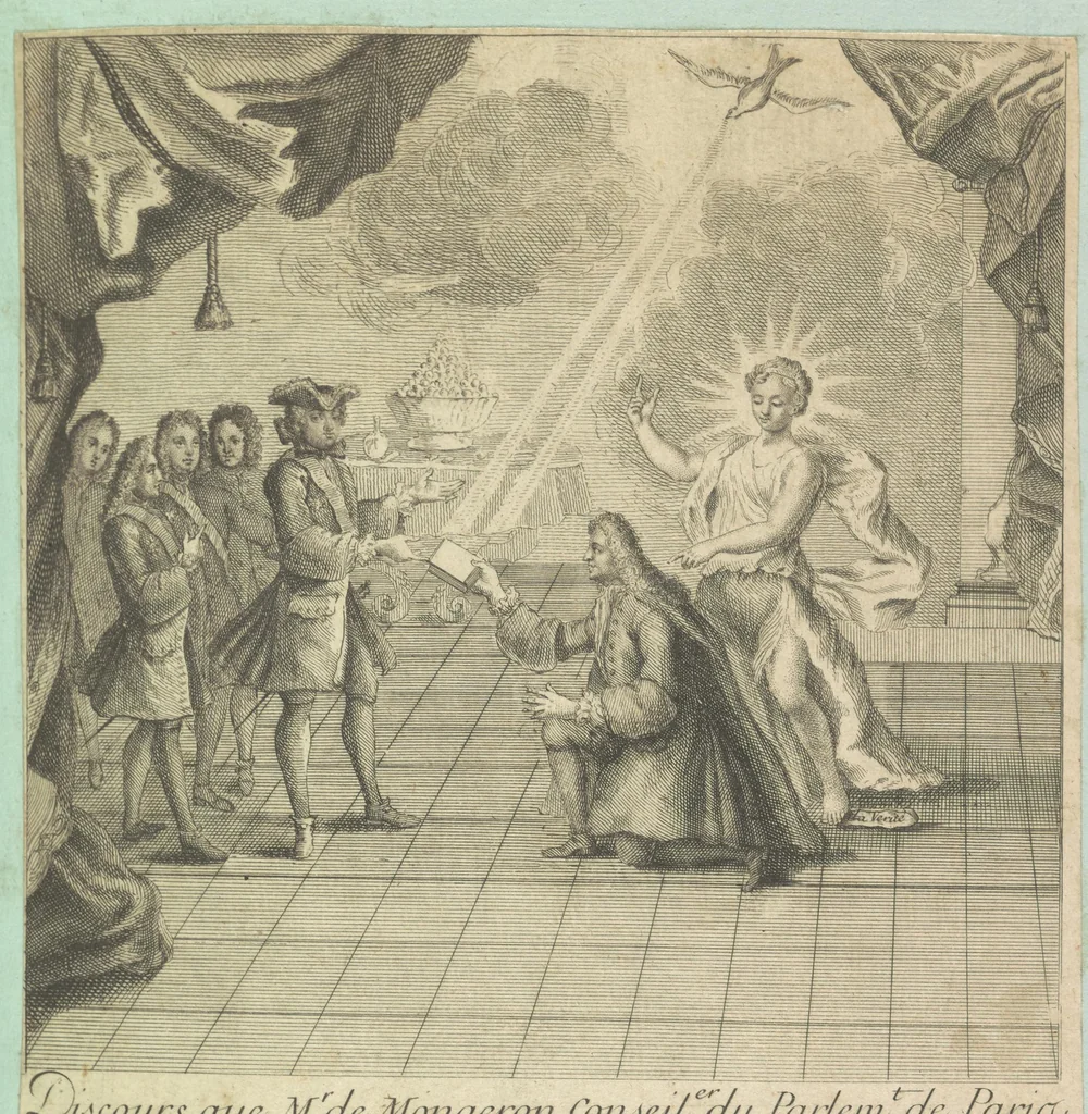 An illustration from Monumens de l'histoire de France, en estampes et dessins .., 1783, leaf 120