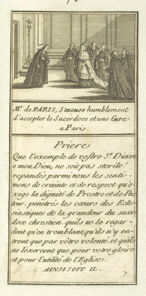 An illustration from Monumens de l'histoire de France, en estampes et dessins .., 1783, leaf 136