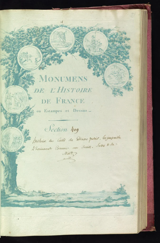 An illustration from Monumens de l'histoire de France, en estampes et dessins .., 1783, leaf 44