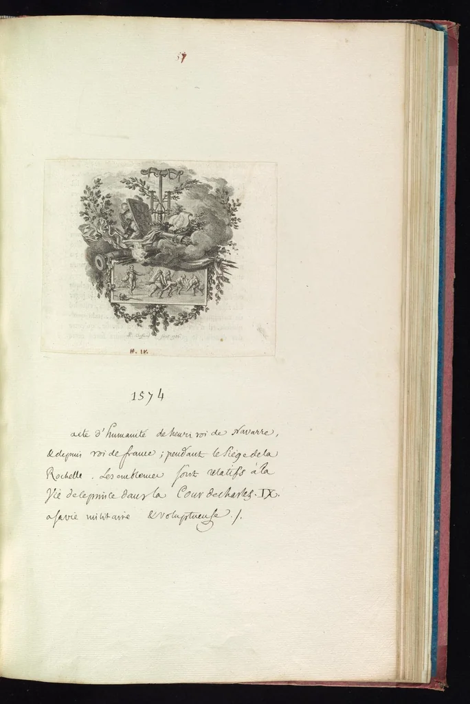 An illustration from Monumens de l'histoire de France, en estampes et dessins .., 1783, leaf 150