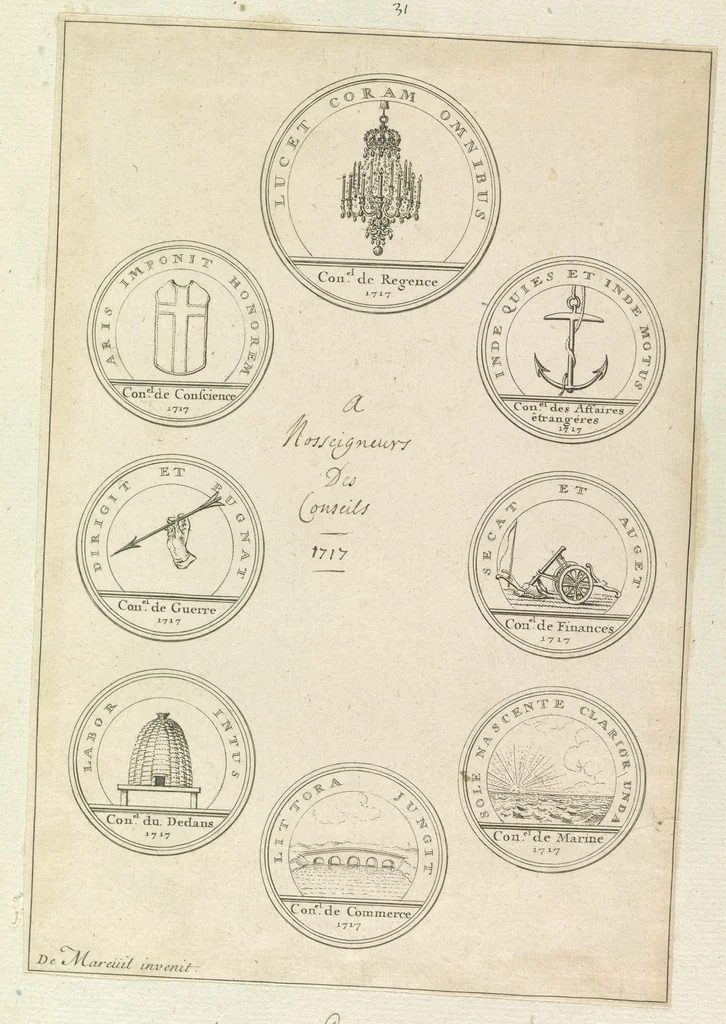 An illustration from Monumens de l'histoire de France, en estampes et dessins .., 1783, leaf 58