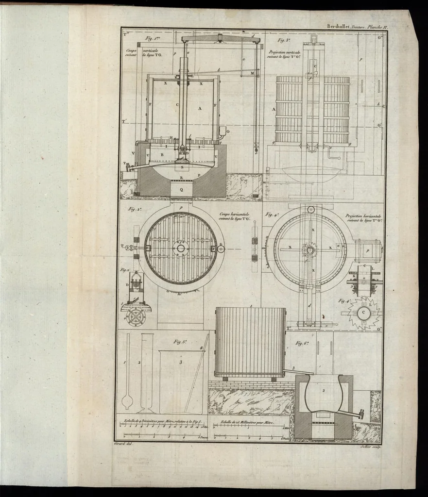 An illustration from Éléments de l'art de la teinture, avec une description du blanchîment par l'acide muriatique oxigéné, 1804, leaf 492