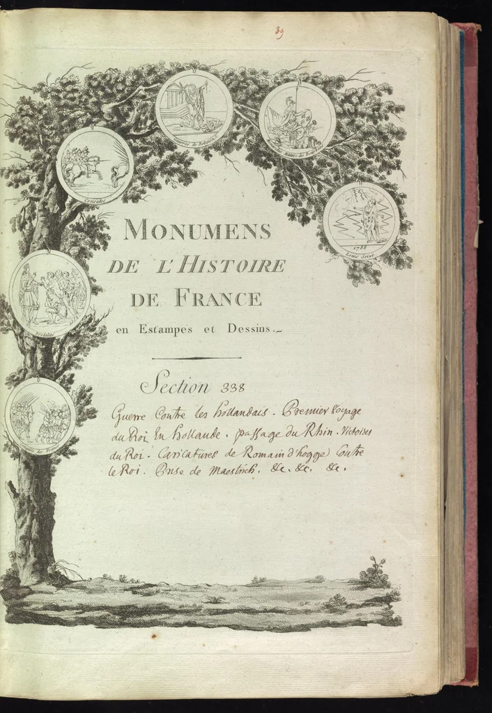 An illustration from Monumens de l'histoire de France, en estampes et dessins .., 1783, leaf 76