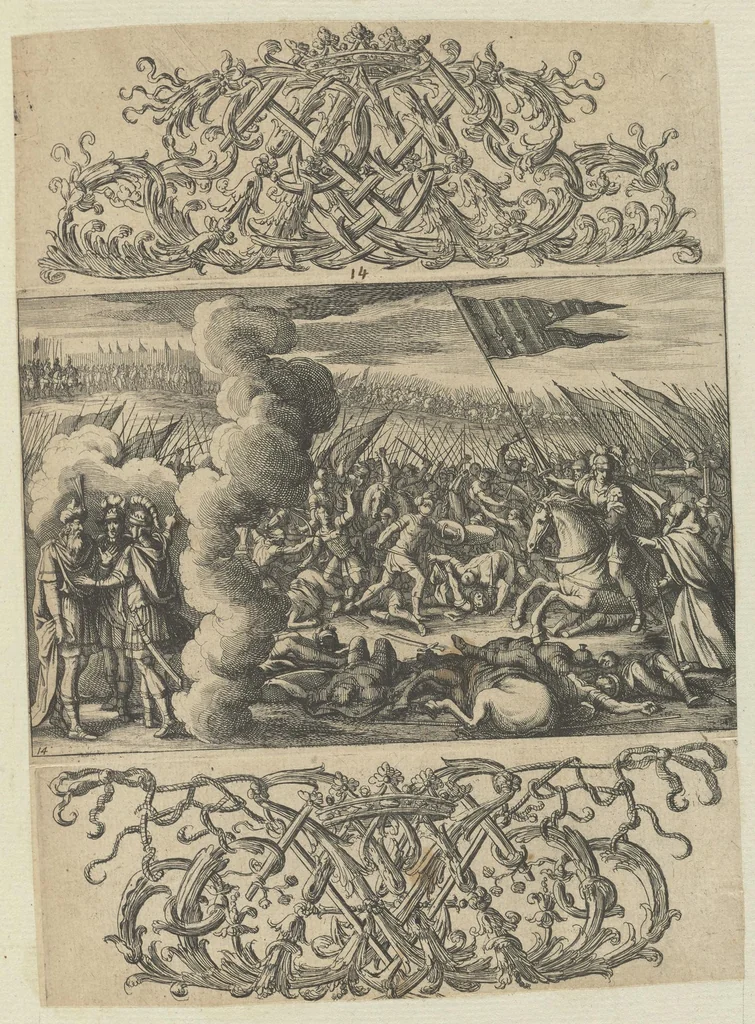 An illustration from Monumens de l'histoire de France, en estampes et dessins .., 1783, leaf 142