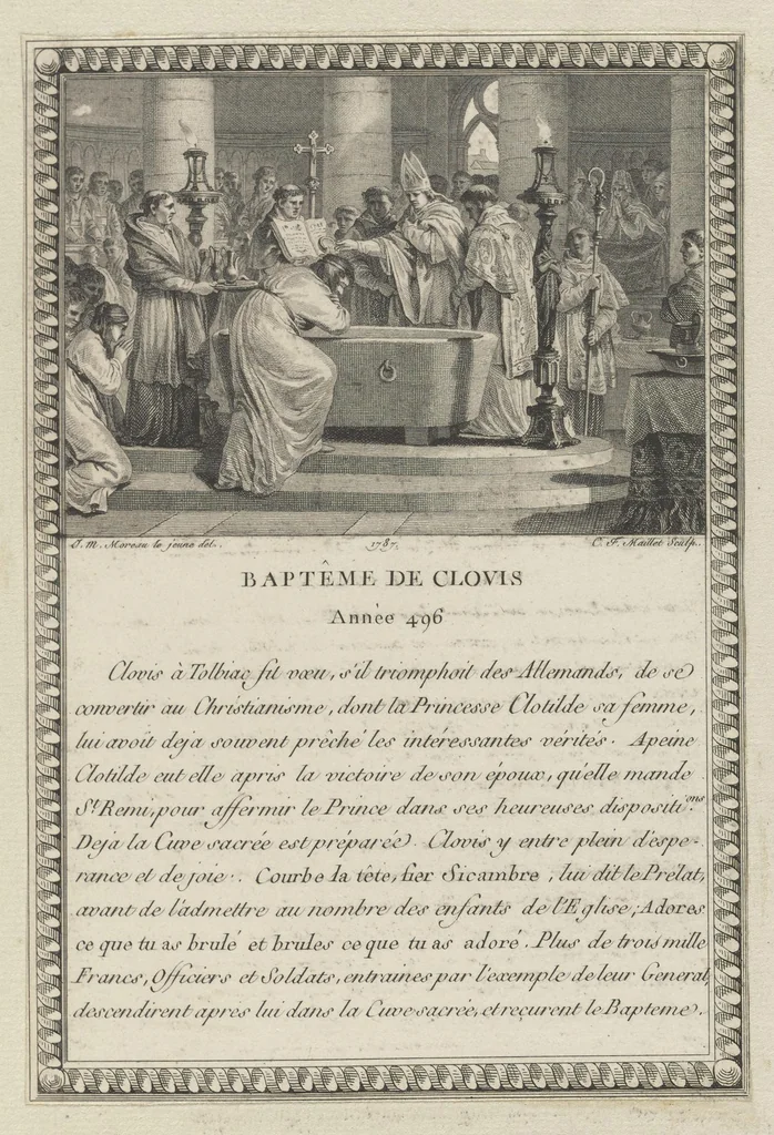 An illustration from Monumens de l'histoire de France, en estampes et dessins .., 1783, leaf 82