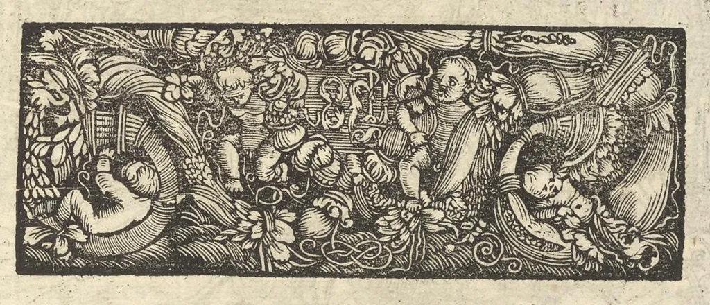 An illustration from Des hochberümptesten Geschicht Schreybers Justini warhafftige Hystorien, die er auss Trogo Pompeio gezoge[n] vn[d] inn vierzig vier Bücher aussgeteylt darinn er von vil Künigreychen der Welt wie die auff vnnd Abgang genom[m]en beschryben, 1531, leaf 182