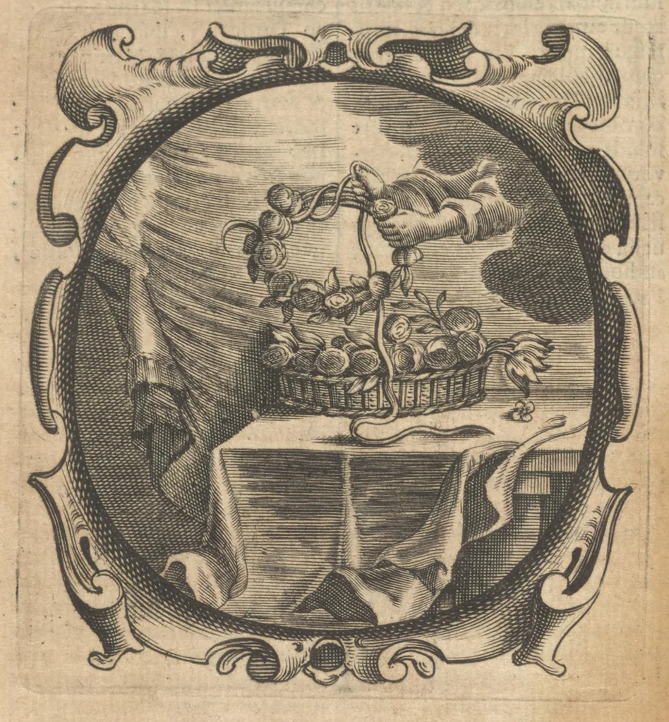 An illustration from Lux evangelica sub velum sacrorum emblematum recondita in anni dominicas selecta historia & morali doctrina variè adumbrata, 1655, leaf 45