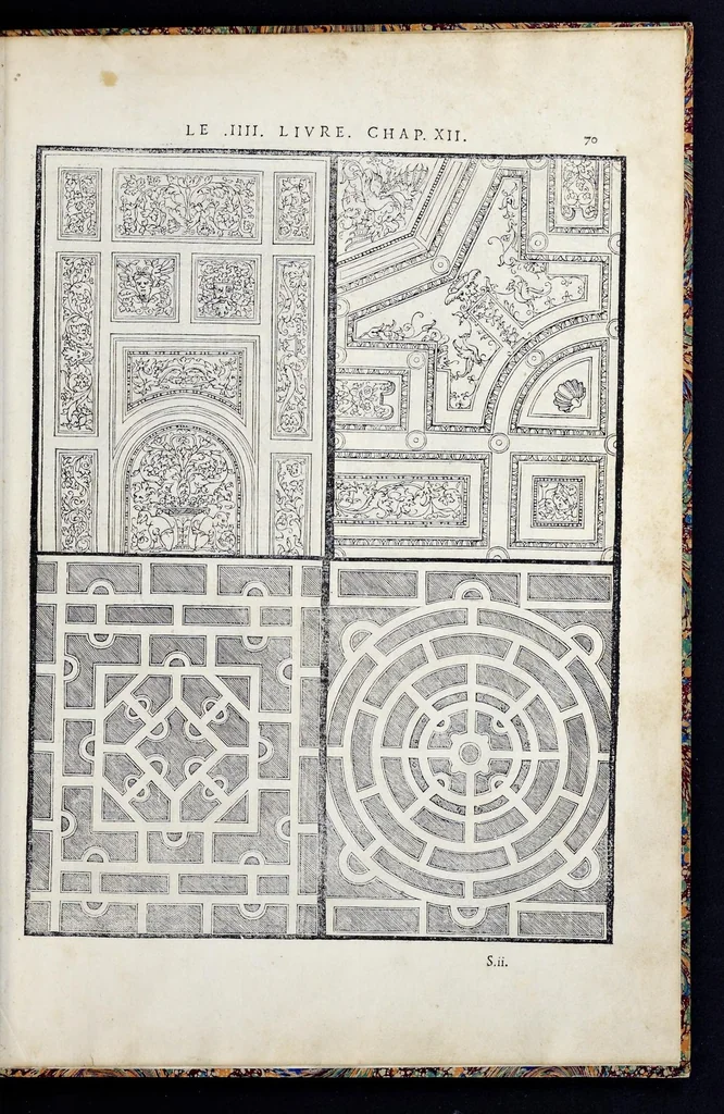 An illustration from Reigles generales de l'architecture, sur les cincq manieres d'edifices : ascauoir, thuscane, doricq̄, ioniq̄, corinthe, & cōposite, auec les exemples danticquitez, selon la doctrine de Vitruue, 1542, leaf 142