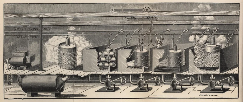 An illustration from Dyeing : comprising the dyeing and bleaching of wool, silk, cotton, flax, hemp, china grass, &c., 1888, leaf 7