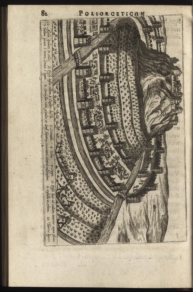 An illustration from Ivsti LipsI Poliorcetic[o]n, sive, De machinis, tormentis, telis, libri qvinqve : ad historiarum lucem, 1596, leaf 103