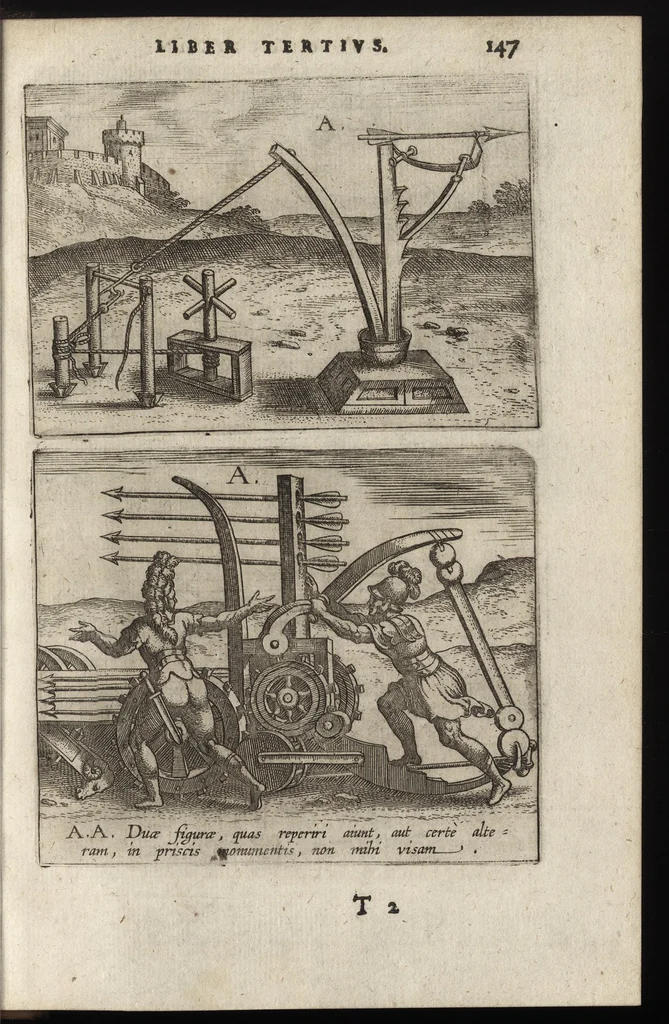 An illustration from Ivsti LipsI Poliorcetic[o]n, sive, De machinis, tormentis, telis, libri qvinqve : ad historiarum lucem, 1596, leaf 168