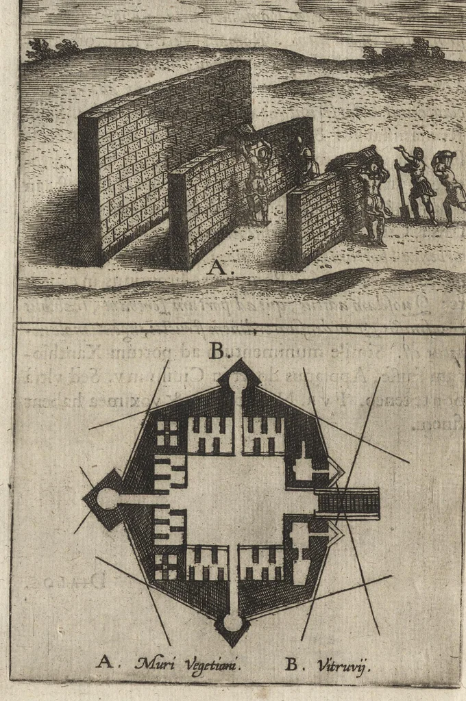 An illustration from Ivsti LipsI Poliorcetic[o]n, sive, De machinis, tormentis, telis, libri qvinqve : ad historiarum lucem, 1596, leaf 197